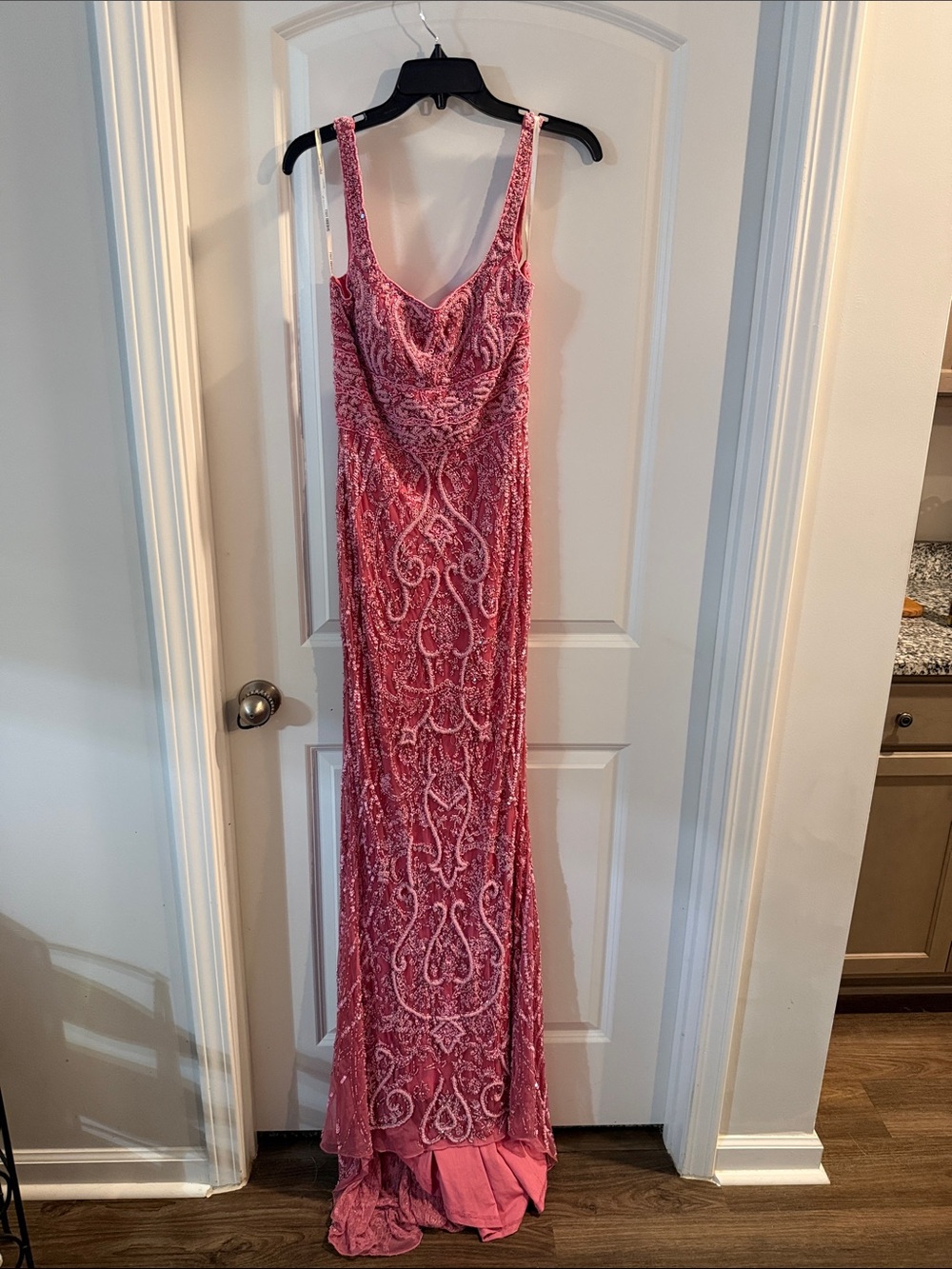 Sherrie Hill Pink Beaded Evening Gown - Elegant Formal Dress